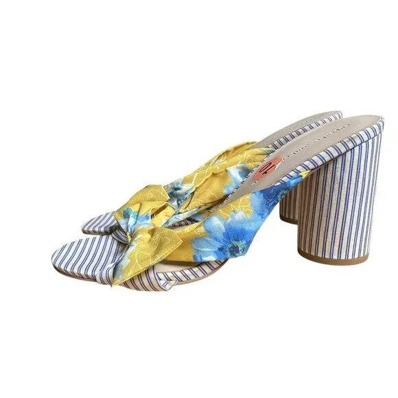 Cupcakes and Cashmere Orinda Satin Bow Mule Sandal - Size 10 - Picture 5 of 10